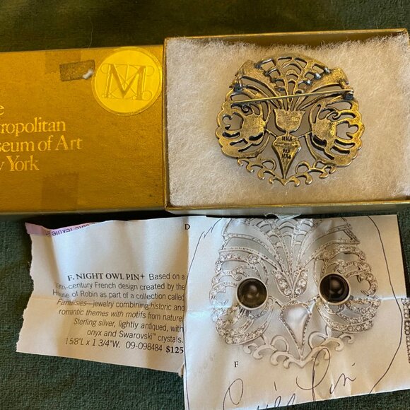 Night Owl Pin from the MET -19th Century French House of Robin - Picture 4 of 5